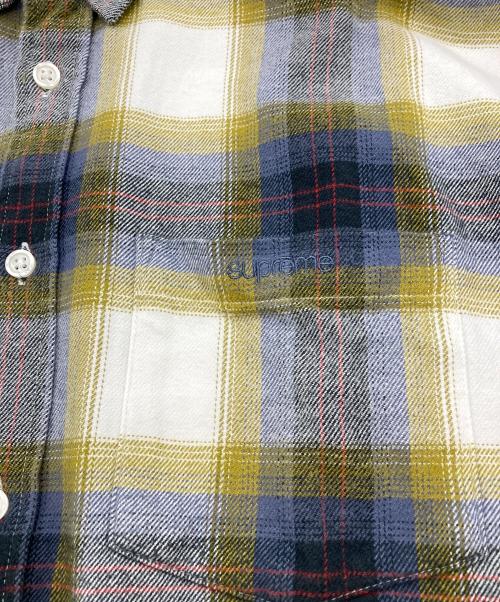 SUPREME（シュプリーム）Supreme (シュプリーム) 22SS Brushed Plaid Flannel Shirt オリーブ×ホワイト サイズ:Sの古着・服飾アイテム