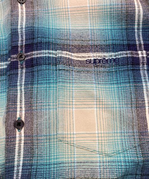 SUPREME（シュプリーム）Supreme (シュプリーム) 23SS Shadow Plaid Flannel Shirt ブルー サイズ:Sの古着・服飾アイテム