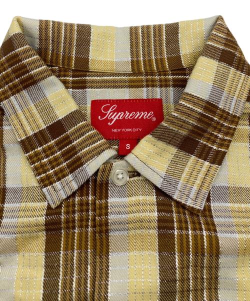 SUPREME（シュプリーム）Supreme (シュプリーム) 23SS Metallic Plaid S/S Shirt ゴールド サイズ:Sの古着・服飾アイテム