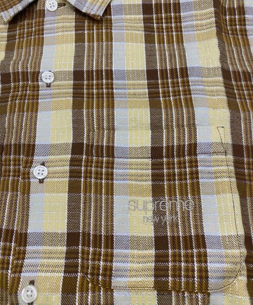 SUPREME（シュプリーム）Supreme (シュプリーム) 23SS Metallic Plaid S/S Shirt ゴールド サイズ:Sの古着・服飾アイテム