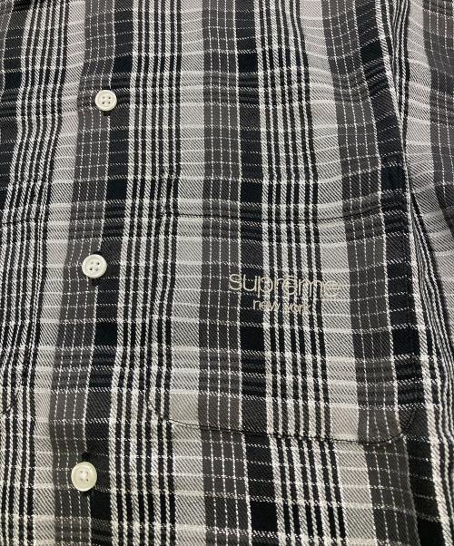 SUPREME（シュプリーム）Supreme (シュプリーム) 23SS Metallic Plaid S/S Shirt グレー サイズ:Sの古着・服飾アイテム