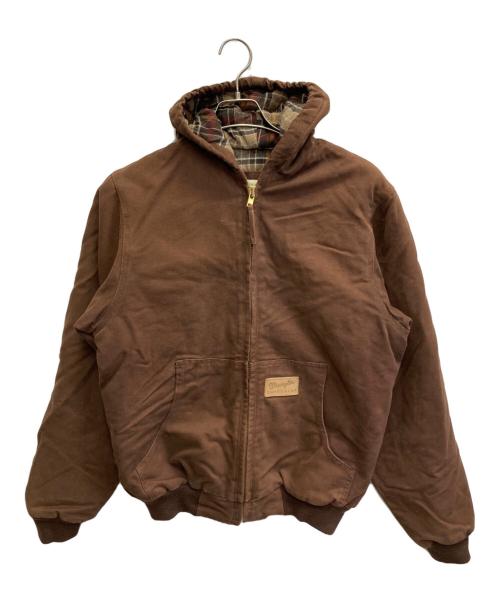 Wrangler（ラングラー）Wrangler (ラングラー) 裏チェック フーデットダックアクティブジャケット ブラウン サイズ:XSの古着・服飾アイテム