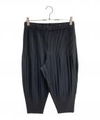 HOMME PLISSE ISSEY MIYAKEオム プリッセ イッセイ ミヤケ）の古着「プリーツパンツ」｜ブラック