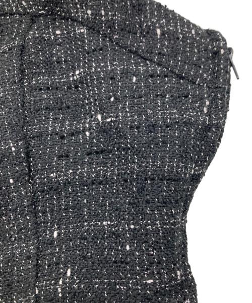 ROYAL PARTY（ロイヤルパーティ）ROYAL PARTY (ロイヤルパーティ) ダブルチェーンストラップツイードオールインワン ブラック サイズ:FREEの古着・服飾アイテム