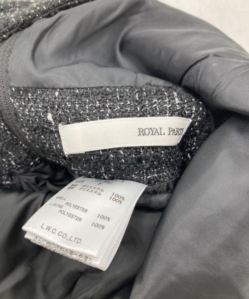 ROYAL PARTY（ロイヤルパーティ）ROYAL PARTY (ロイヤルパーティ) ダブルチェーンストラップツイードオールインワン ブラック サイズ:FREEの古着・服飾アイテム