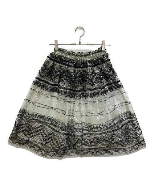 COMME des GARCONS NOIR（コムデギャルソン ノワール）COMME des GARCONS NOIR (コムデギャルソン ノワール) チューブ装飾ビニールスカート ブラック サイズ:Sの古着・服飾アイテム