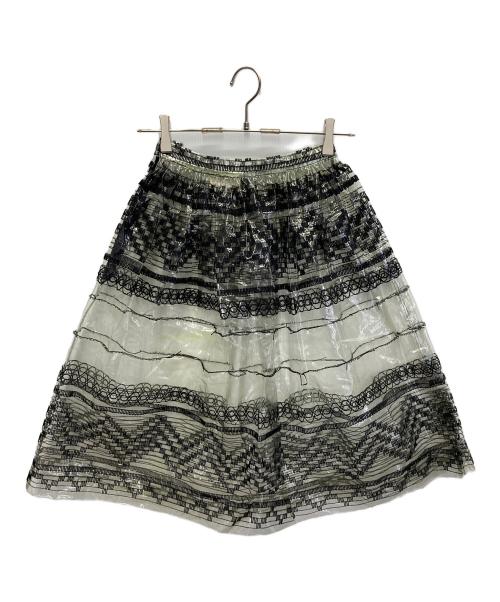 COMME des GARCONS NOIR（コムデギャルソン ノワール）COMME des GARCONS NOIR (コムデギャルソン ノワール) チューブ装飾ビニールスカート ブラック サイズ:Sの古着・服飾アイテム