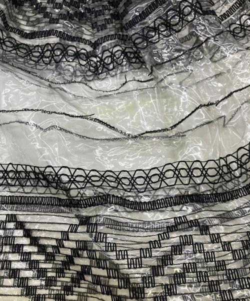 COMME des GARCONS NOIR（コムデギャルソン ノワール）COMME des GARCONS NOIR (コムデギャルソン ノワール) チューブ装飾ビニールスカート ブラック サイズ:Sの古着・服飾アイテム