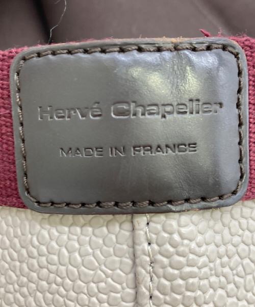 Herve Chapelier（エルベシャプリエ）Herve Chapelier (エルベシャプリエ) 701GP 舟形レザートートバッグ マスティック ×オーベルジーヌ サイズ:Mの古着・服飾アイテム