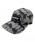 SUPREMEシュプリーム）の古着「Fat Tip Jacquard Denim Camp Cap」｜グレー
