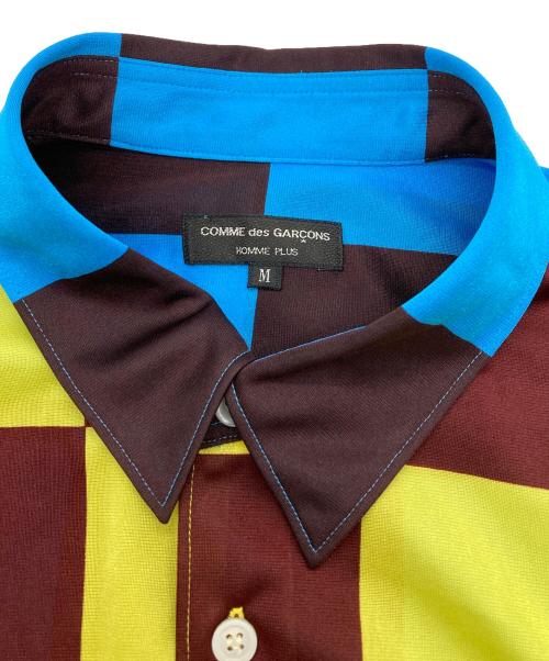 COMME des GARCONS HOMME PLUS（コムデギャルソンオムプリュス）COMME des GARCONS HOMME PLUS (コムデギャルソンオムプリュス) ブロックチェックシャツ【AD2001】 ブルー×イエロー サイズ:Mの古着・服飾アイテム