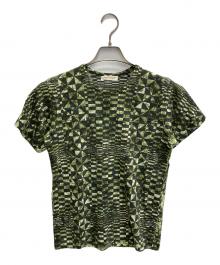 COMME des GARCONS（コムデギャルソン）の古着「フローラルジオメトリックプリントTシャツ【AD2000】」｜グリーン