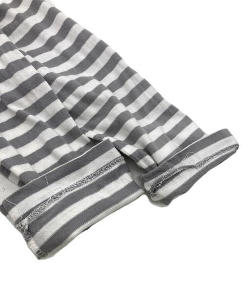 PLAY COMME des GARCONS（プレイコムデギャルソン）PLAY COMME des GARCONS (プレイコムデギャルソン) Small Red Heart Striped L/S T-Shirt オレンジ×ホワイト サイズ:Mの古着・服飾アイテム