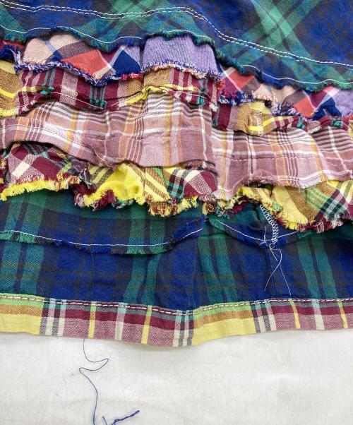 tricot COMME des GARCONS（トリココムデギャルソン）tricot COMME des GARCONS (トリココムデギャルソン) チェックギャザースカート【AD2010】 グリーン サイズ:無の古着・服飾アイテム