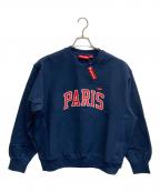 SUPREMEシュプリーム）の古着「PARIS Shop Small Box Crewneck」｜ネイビー