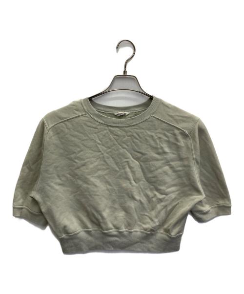 AURALEE（オーラリー）AURALEE (オーラリー) ハーフスリーブスウェット グリーンの古着・服飾アイテム
