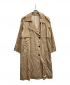 DRESSTERIORドレステリア）の古着「テンセルコットンツイルビッグトレンチ」｜ベージュ