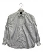 DAIWA PIER39ダイワ ピア39）の古着「TECH REGULAR COLLAR SHIRT L/S GRAPH PLAID」｜ブラック×ホワイト