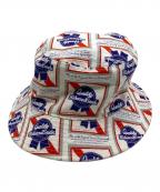 HIDE AND SEEKハイドアンドシーク）の古着「総柄バケットハット」｜ホワイト