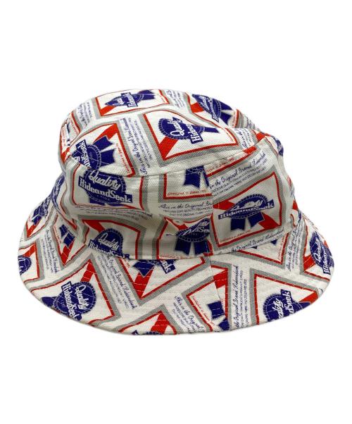 HIDE AND SEEK（ハイドアンドシーク）HIDE AND SEEK (ハイドアンドシーク) 総柄バケットハット ホワイト サイズ:Mの古着・服飾アイテム