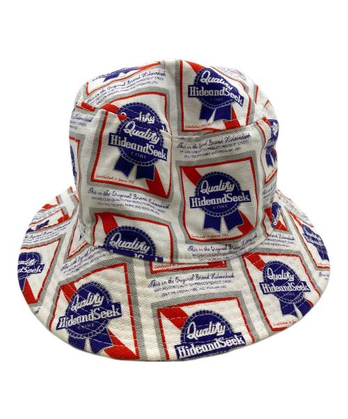 HIDE AND SEEK（ハイドアンドシーク）HIDE AND SEEK (ハイドアンドシーク) 総柄バケットハット ホワイト サイズ:Mの古着・服飾アイテム