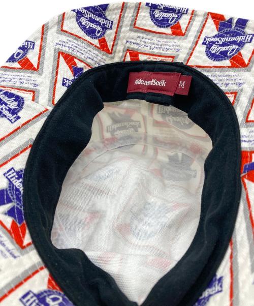 HIDE AND SEEK（ハイドアンドシーク）HIDE AND SEEK (ハイドアンドシーク) 総柄バケットハット ホワイト サイズ:Mの古着・服飾アイテム