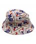 HIDE AND SEEK (ハイドアンドシーク) 総柄バケットハット ホワイト サイズ:M：7000円