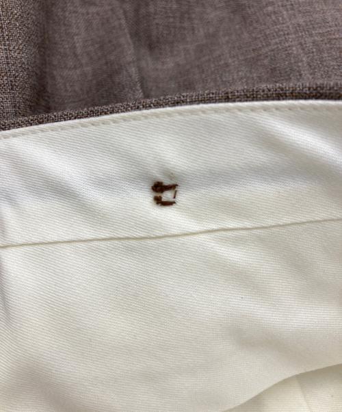 BEAMS F（ビームスエフ）BEAMS F (ビームスエフ) RING JACKET (リングジャケット) トロピカルウール2プリーツスラックスパンツ ブラウン サイズ:48の古着・服飾アイテム