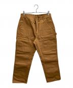 CarHarttカーハート）の古着「DOUBLE FRONT WORK DUNGAREE ペインターパンツ」｜ブラウン