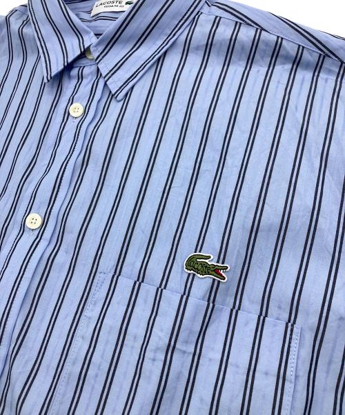 LACOSTE（ラコステ）LACOSTE (ラコステ) ストライプシャツ ブルー サイズ:Mの古着・服飾アイテム