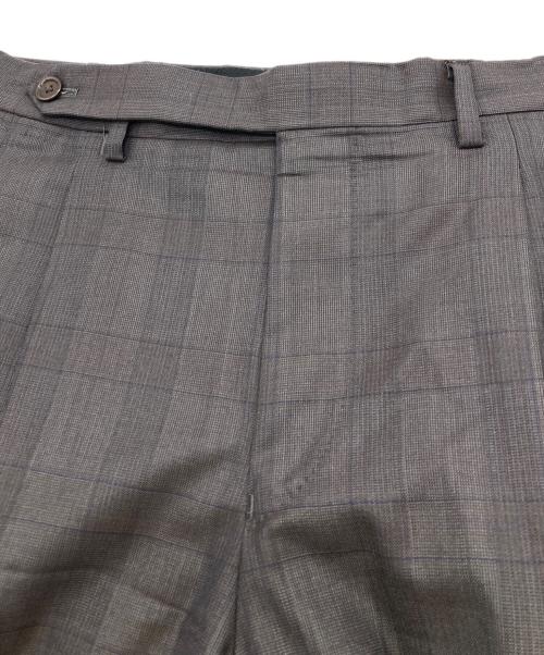 TOMORROW LAND PILGRIM（トゥモローランド ピルグリム）TOMORROW LAND PILGRIM (トゥモローランド ピルグリム) ERMENEGILDO ZEGNA (エルメネジルド・ゼニア) ウールチェックセットアップスーツ ブラウン サイズ:48の古着・服飾アイテム