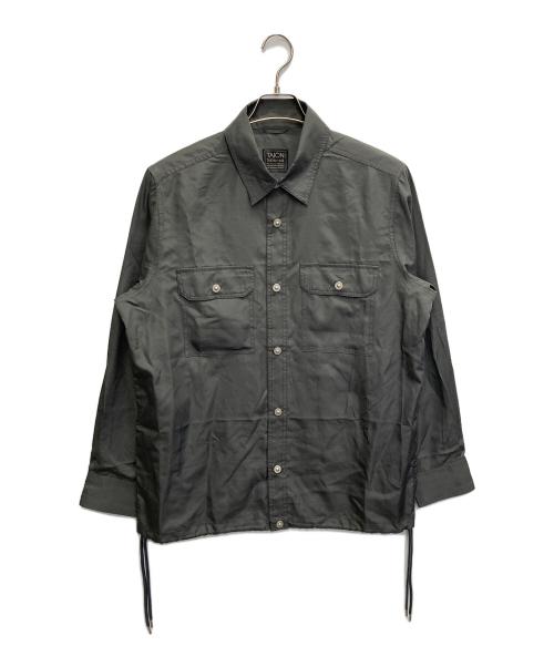 TAION（タイオン）TAION (タイオン) ミリタリー ロングスリーブシャツ カーキ サイズ:Lの古着・服飾アイテム