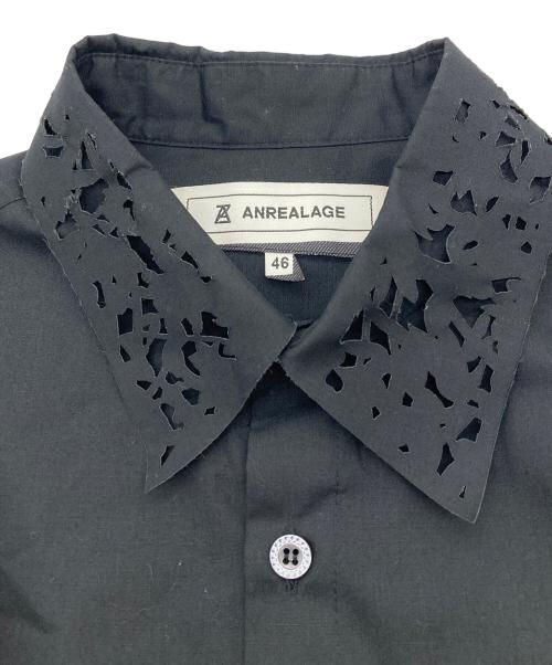 ANREALAGE（アンリアレイジ）ANREALAGE (アンリアレイジ) ロングスリーブシャツ ブラック サイズ:46の古着・服飾アイテム