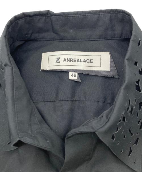 ANREALAGE（アンリアレイジ）ANREALAGE (アンリアレイジ) ロングスリーブシャツ ブラック サイズ:46の古着・服飾アイテム