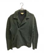DIESELディーゼル）の古着「ウールダブルニットジャケット」｜グリーン