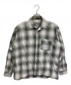 CAHLUMNカウラム）の古着「オンブレチェックシャツ」｜グリーン×ホワイト