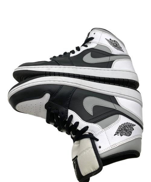 NIKE（ナイキ）NIKE (ナイキ) AIR JORDAN 1 MID WHITE SHADOW ブラック×ホワイト サイズ:27の古着・服飾アイテム