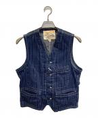 SUGAR CANEシュガーケーン）の古着「9oz. WABASH STRIPE WORK VEST」｜インディゴ