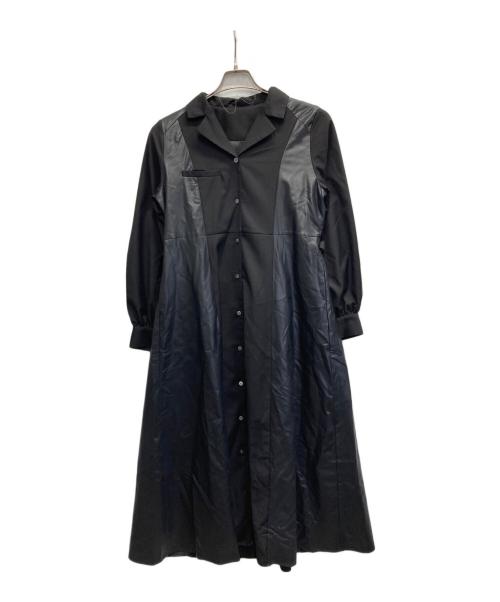 HARE（ハレ）HARE (ハレ) エコレザー切替コート ブラック サイズ:FREEの古着・服飾アイテム