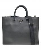 PRADAプラダ）の古着「サフィアーノ レザー2WAYバック」｜ブラック