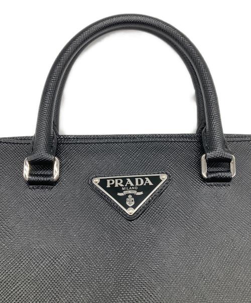 PRADA（プラダ）PRADA (プラダ) サフィアーノ レザー2WAYバック ブラックの古着・服飾アイテム