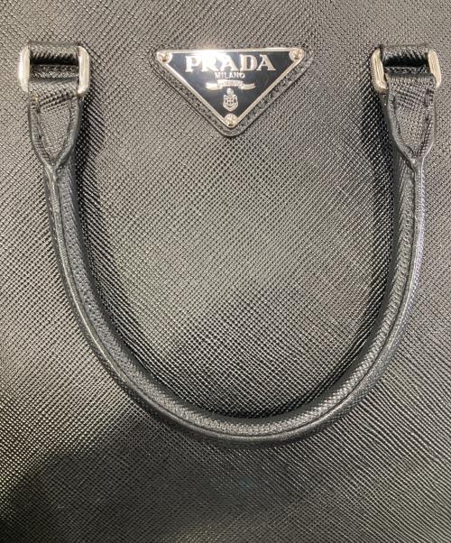PRADA（プラダ）PRADA (プラダ) サフィアーノ レザー2WAYバック ブラックの古着・服飾アイテム
