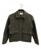 PUBLIC TOKYOパブリックトウキョウ）の古着「メルトンウールブルゾン」｜オリーブ