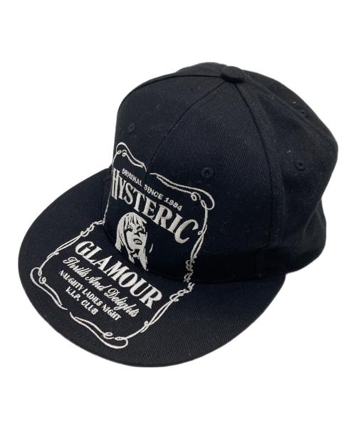 Hysteric Glamour（ヒステリックグラマー）Hysteric Glamour (ヒステリックグラマー) HYS WHISKY刺繍 キャップ ブラック サイズ:Fの古着・服飾アイテム