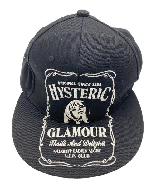 Hysteric Glamour（ヒステリックグラマー）Hysteric Glamour (ヒステリックグラマー) HYS WHISKY刺繍 キャップ ブラック サイズ:Fの古着・服飾アイテム