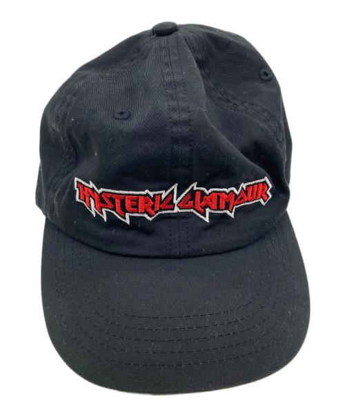 Hysteric Glamour（ヒステリックグラマー）Hysteric Glamour (ヒステリックグラマー) MAIDEN LOGO刺繍 キャップ ブラックの古着・服飾アイテム