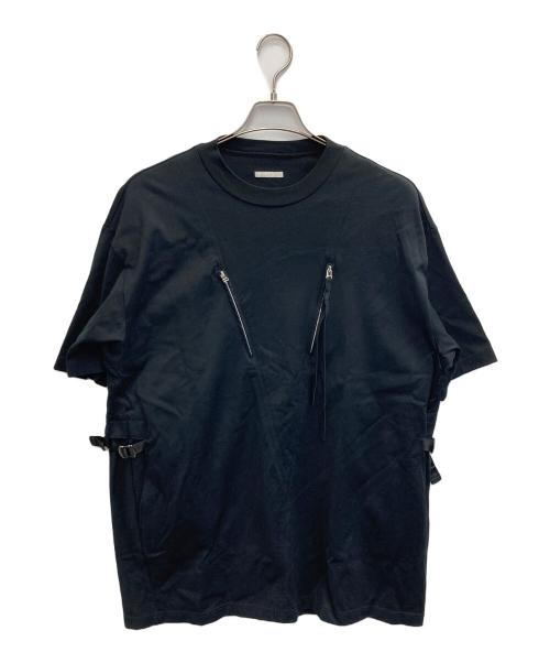 Tamme（タム）Tamme (タム) FRONT ZIP POCKET S/S CUTSAW ブラック サイズ:Ⅱの古着・服飾アイテム