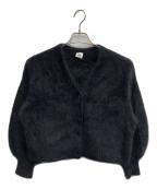 IENA LA BOUCLEイエナ ラ ブークル）の古着「ファーニットカーディガン」｜ブラック