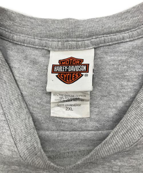HARLEY-DAVIDSON（ハーレーダビッドソン）HARLEY-DAVIDSON (ハーレーダビッドソン) 00s プリントTシャツ グレー サイズ:2XLの古着・服飾アイテム