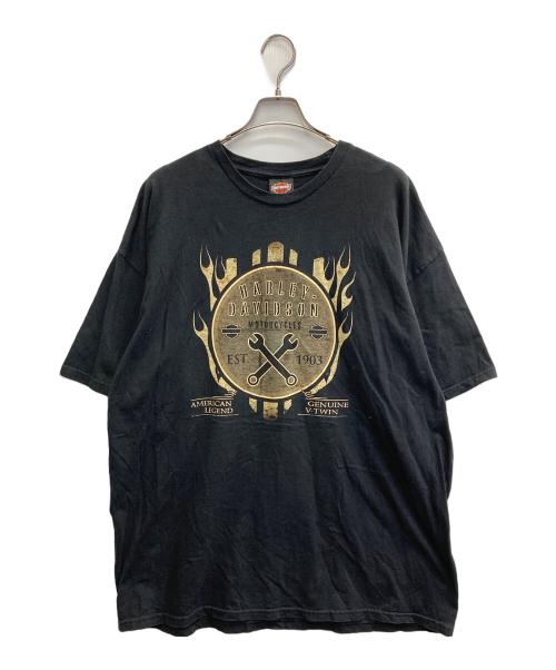 HARLEY-DAVIDSON（ハーレーダビッドソン）HARLEY-DAVIDSON (ハーレーダビッドソン) 00s プリントTシャツ メキシコ製 ブラック サイズ:2XLの古着・服飾アイテム